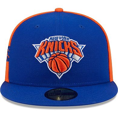 Men's New Era Blue/Orange New York Knicks Gameday Wordmark 59FIFTY Fitted Hat