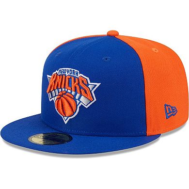 Men's New Era Blue/Orange New York Knicks Gameday Wordmark 59FIFTY Fitted Hat