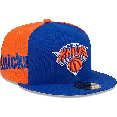 Men's New Era Blue/Orange New York Knicks Gameday Wordmark 59FIFTY Fitted Hat