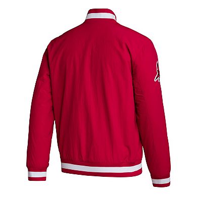 Men's adidas Red Louisville Cardinals Baseball Coaches Full-Snap Jacket