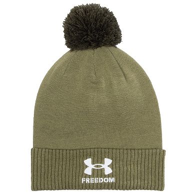Men's Under Armour  Green Maryland Terrapins Freedom Collection Cuffed Knit Hat with Pom