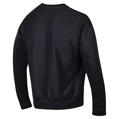 Men's Champion Black Ohio State Buckeyes Vault Late Night Reverse Weave Pullover Sweatshirt