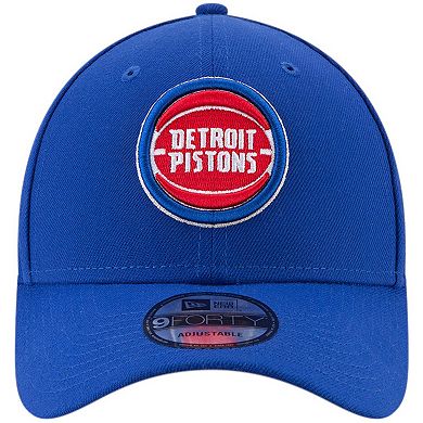 Men's New Era Blue Detroit Pistons Official The League 9FORTY Adjustable Hat