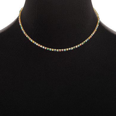 Emberly Multi Color Tennis Necklace