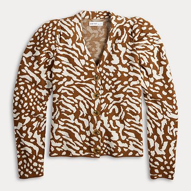 Women's Nine West Puff Sleeve Cardigan