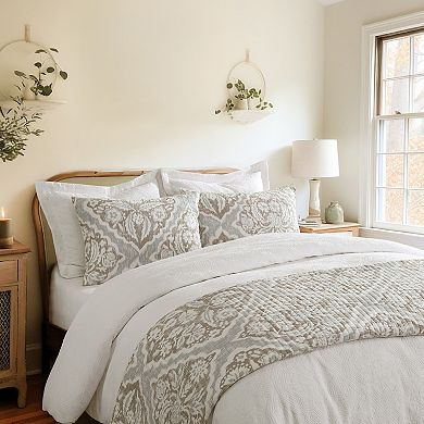 Levtex Home Matelasse Bright White Comforter Set with Shams