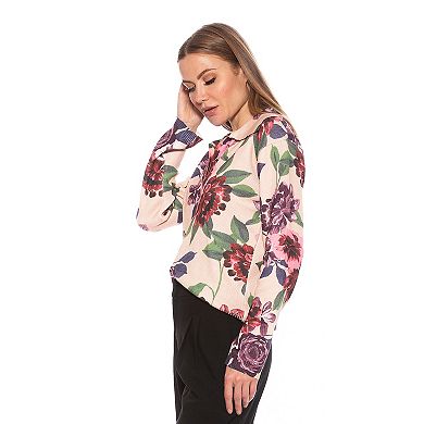 Women's ALEXIA ADMOR Evander Print Retro Collar Oversized Ruby Shirt