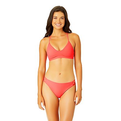 Juniors' Hurley Solid Strappy Moderate Coverage Bikini Bottoms