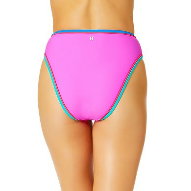 Juniors' Hurley Beach Block Cheeky High Waist Bikini Bottoms