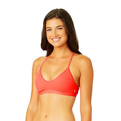 Juniors' Hurley Solid Scoop Front Adjustable Swim Top