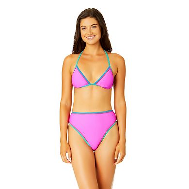 Juniors' Hurley Beach Block Cross Back Triangle Swim Top