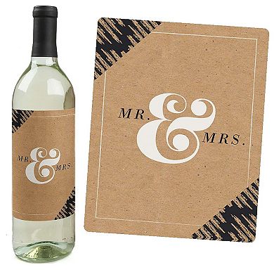 Big Dot Of Happiness Better Together - Wedding Decor - Wine Bottle Label Stickers - 4 Ct