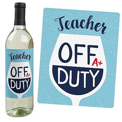 Big Dot Of Happiness Back To School First Day Of School Decor Wine Bottle Label Stickers 4 Ct