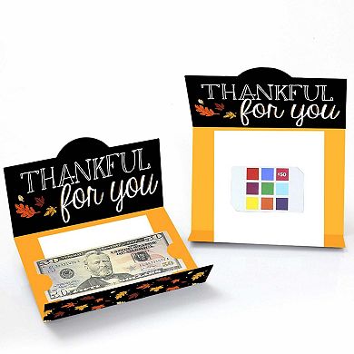 Big Dot Of Happiness Give Thanks - Thanksgiving Party Money And Gift Card Holders - Set Of 8