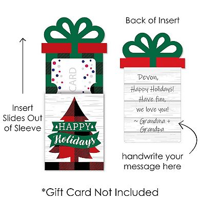 Big Dot Of Happiness Assorted Red & Green Holiday Money & Gift Nifty Gifty Card Holders 8 Ct