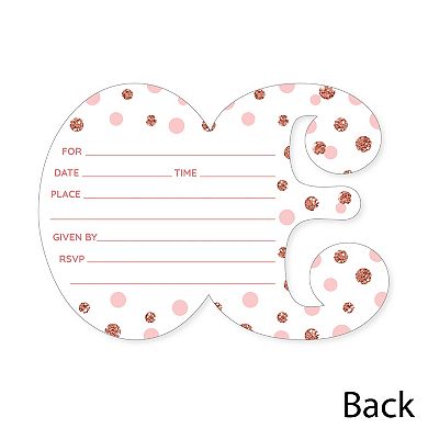 Big Dot Of Happiness 30th Pink Rose Gold Birthday Party Invitation Cards With Envelopes 12 Ct