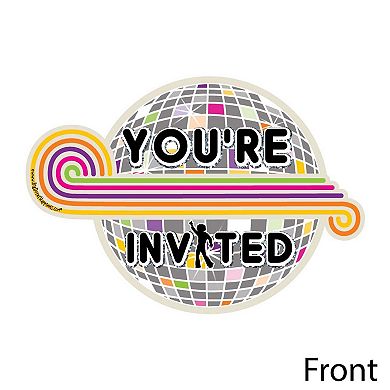 Big Dot Of Happiness 70's Disco - Shaped Fill-in Invitations With Envelopes - 12 Ct