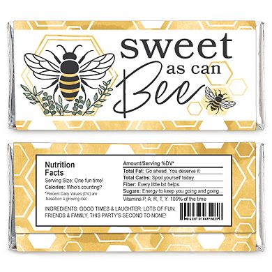 Big Dot Of Happiness Little Bumblebee Candy Bar Wrapper Baby Shower & Birthday Favors 24 Ct
