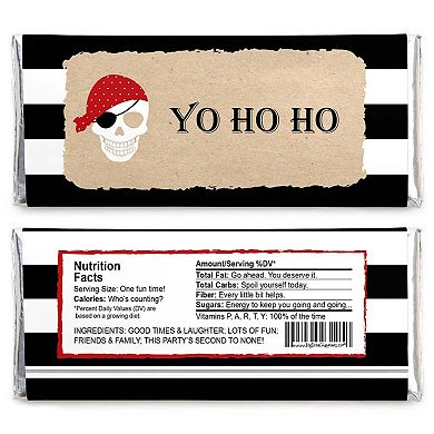 Big Dot Of Happiness Beware Of Pirates Candy Bar Wrappers Pirate Birthday Party Favors 24 Ct