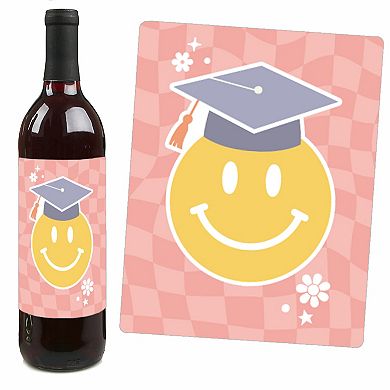 Big Dot Of Happiness Groovy Grad Hippie Party Decorations Wine Bottle Label Stickers Set Of 4