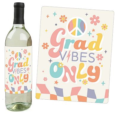 Big Dot Of Happiness Groovy Grad Hippie Party Decorations Wine Bottle Label Stickers Set Of 4