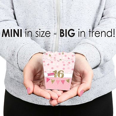 Big Dot Of Happiness Sweet 16 Party Mini Favor Boxes Birthday Party Treat Candy Boxes 12 Ct
