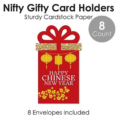 Big Dot Of Happiness Chinese New Year Lunar New Year Money Card Nifty Gifty Card Holders 8 Ct