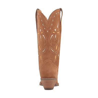Dingo Women's Sabana Floral Stitched Leather Cowboy Boots