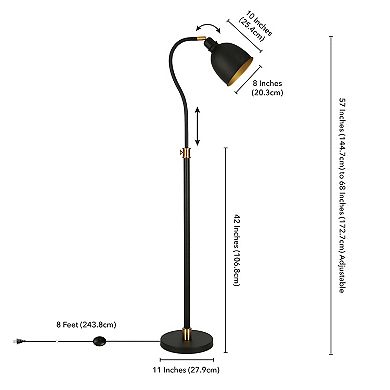 Finley & Sloane Vincent Adjustable Arc Floor Lamp