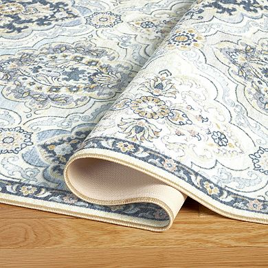 Town and Country Everyday Avani Cottagecore Medallion Everwash™ Washable Area Rug with Non-Slip Backing