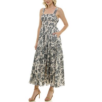 Women's Taylor Smocked Floral Maxi Dress