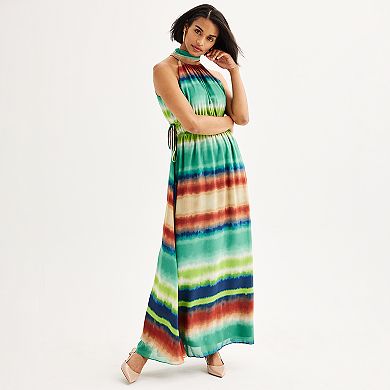 Women's Taylor Chiffon Striped Maxi Dress