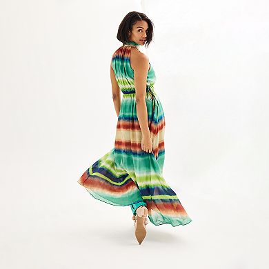 Women's Taylor Chiffon Striped Maxi Dress