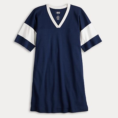 Juniors' SO® Varsity T-Shirt Dress