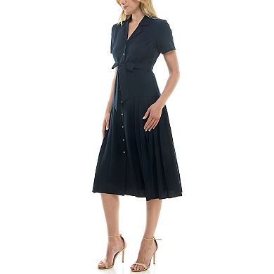 Women's Nanette Lepore 1/4 Sleeve Maxi Button Up Shirt Dress