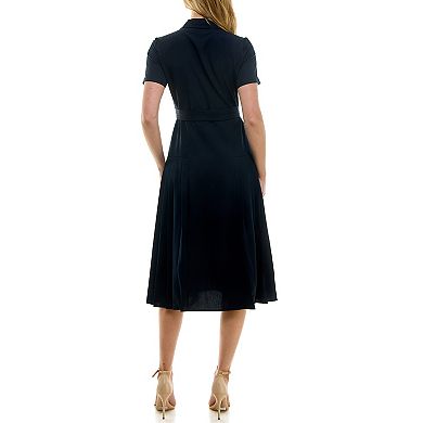 Women's Nanette Lepore 1/4 Sleeve Maxi Button Up Shirt Dress