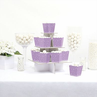 Big Dot Of Happiness Purple Confetti Stars Mini Favor Boxes Simple Party Candy Boxes 12 Ct