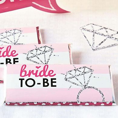 Big Dot Of Happiness Bride-to-be - Candy Bar Wrappers Classy Bachelorette Party Favors 24 Ct