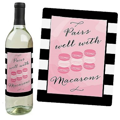 Big Dot Of Happiness Paris, Ooh La La - Party Decor - Wine Bottle Label Stickers - 4 Ct