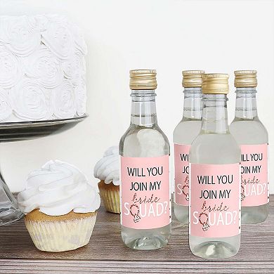 Big Dot Of Happiness Will You Join My Bride Squad Mini Wine Bottle Stickers Party Favor 16 Ct