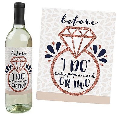 Big Dot Of Happiness Vino Before Vows - Winery Party Decor - Wine Bottle Label Stickers 4 Ct