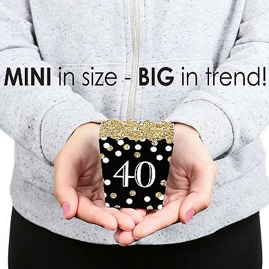 Big Dot Of Happiness Adult 40th Birthday Gold Mini Favor Boxes Party Treat Candy Boxes 12 Ct