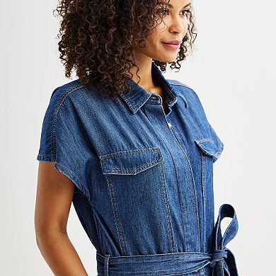 Women's Sonoma Goods For Life® Short Sleeve Jumpsuit 