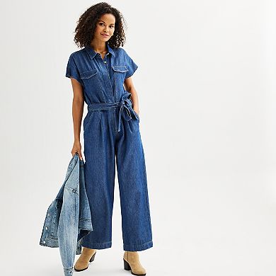 Women's Sonoma Goods For Life® Short Sleeve Jumpsuit 