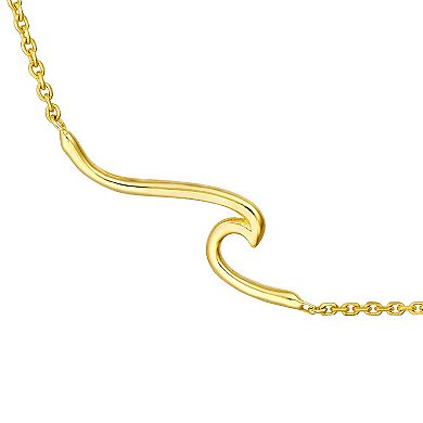 14k Gold Wave Element Adjustable Bracelet