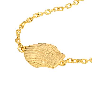 14k Gold Seashell Adjustable Bracelet