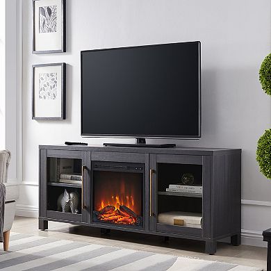 Finley & Sloane Quincy Rectangular Electric Log Fireplace TV Stand