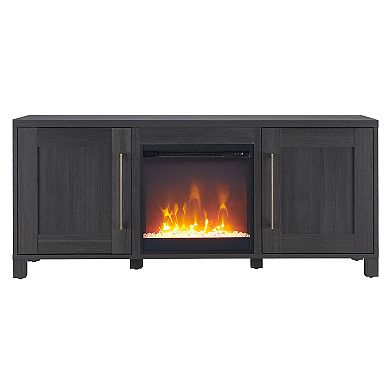 Finley & Sloane Chabot Rectangular Crystal Fireplace TV Stand