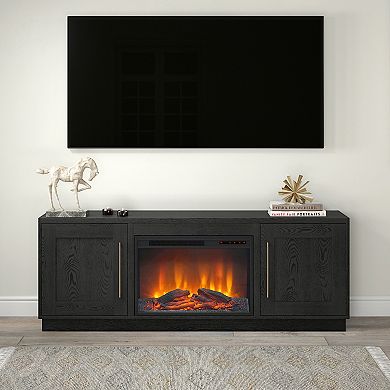 Finley & Sloane Tillman Rectangular Electric Log Fireplace TV Stand