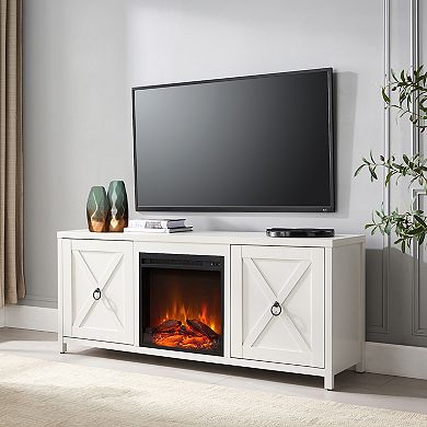 Finley & Sloane Granger Rectangular Electric Log Fireplace TV Stand